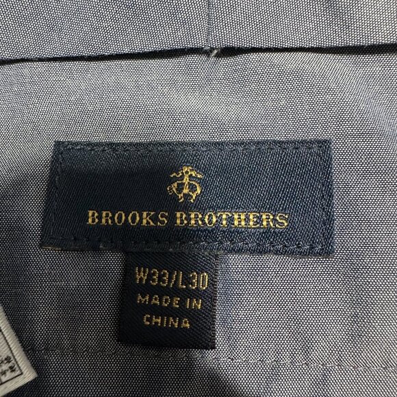 Brooks Brothers Dress Pants Mens 33 Blue Stretch Pockets Flat Front Straight - Picture 4 of 9